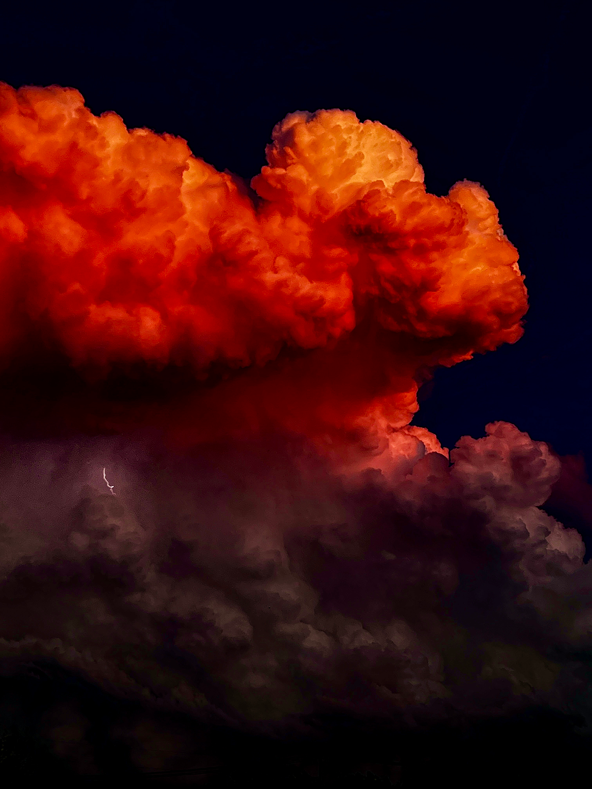 Sunset Photo with lightning color correction